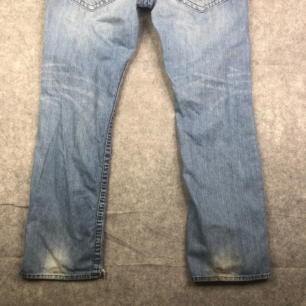 True Religion Jeans Ricky Straight Size 38 Blue Flap Pockets Y2K